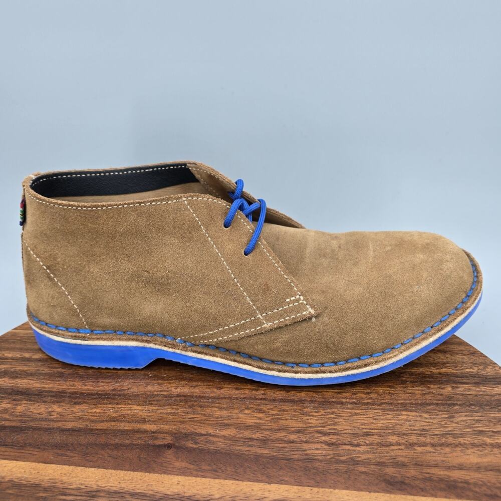 Veldskoen Chukka Boots Mens 10 M Brown Suede Leather Blue Sole Desert Heritage